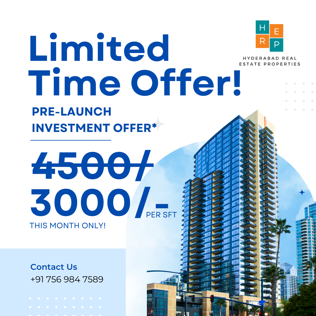 3000 Per Sft Gated Community Hi Rise Apartment for Sale in Hyderabad